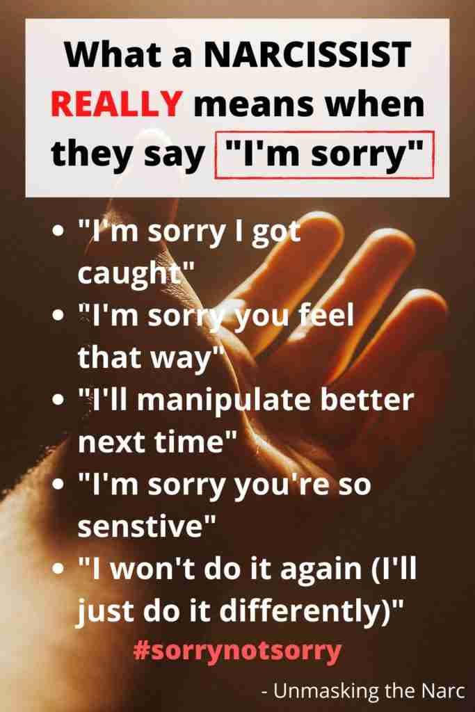 Narcissist Apology