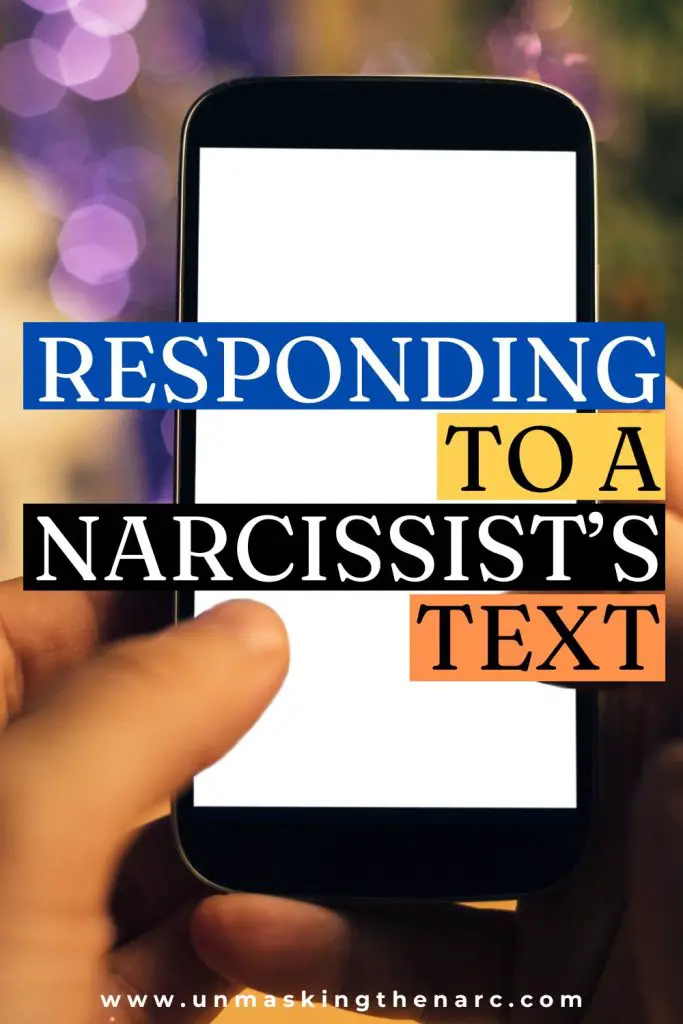 How to Respond to a Narcissist's Text Message - PIN