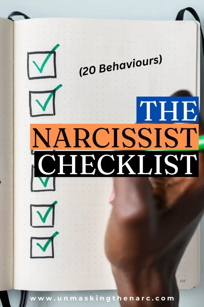 The Narcissist Checklist - PIN
