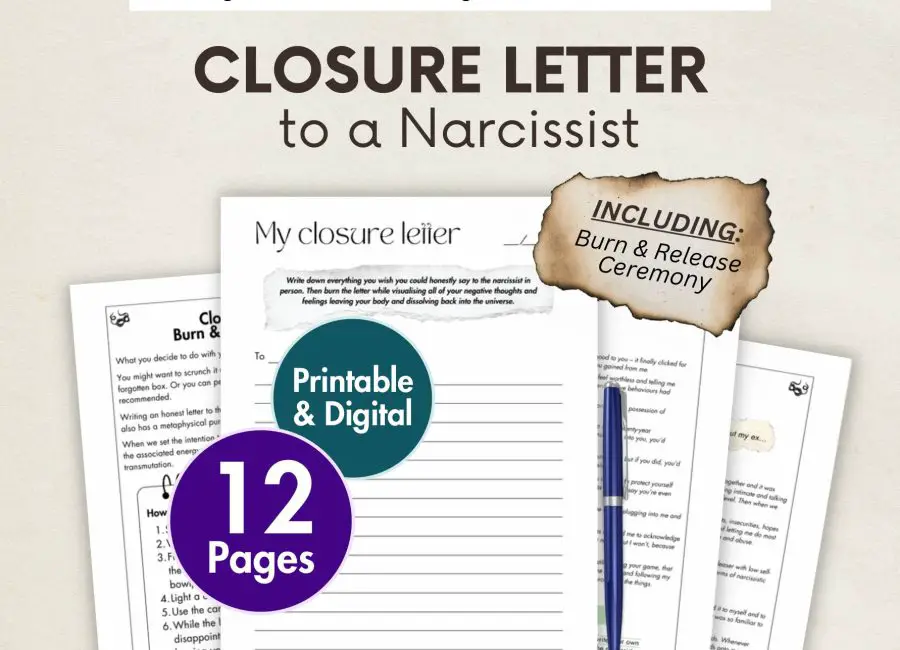 Closure Letter to a Narcissist (Printable & Digital)