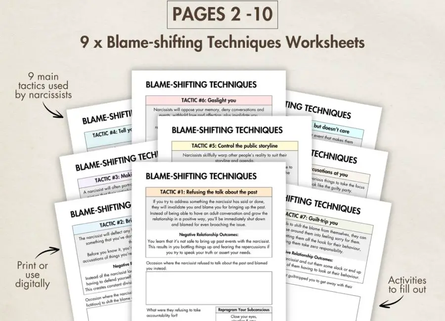 Blame-shifting BUNDLE (Tactics + Journal)