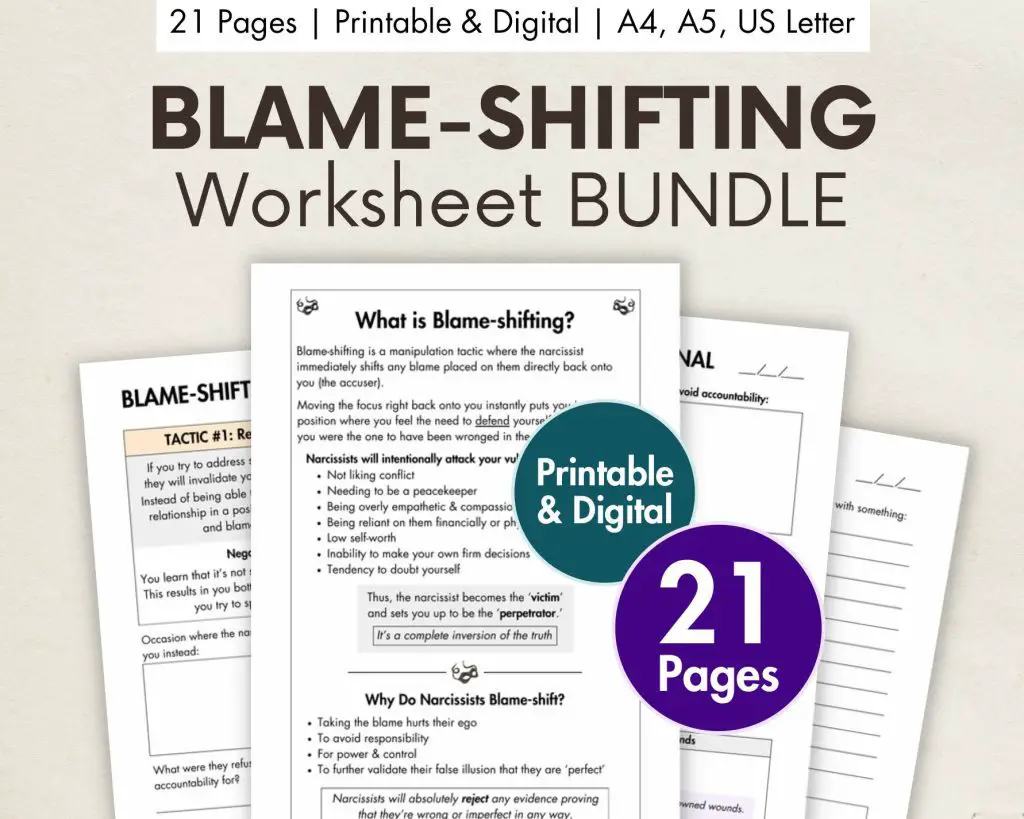 Blame-shifting BUNDLE (Tactics + Journal)